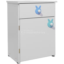 Cargar imagen en el visor de la galería, Mesa de Luz Infantil - 1 Cajón y Puerta - Tiradores de Colores