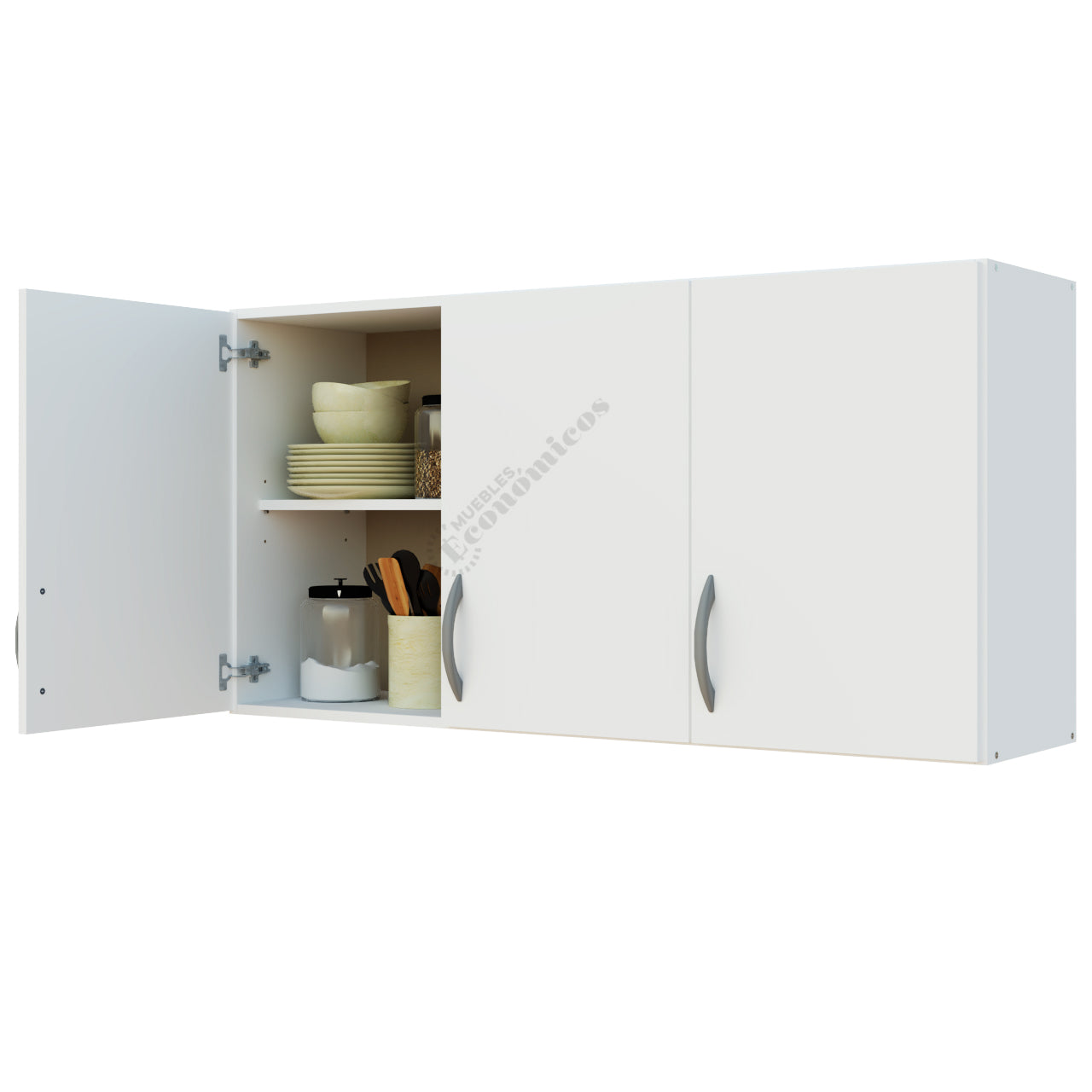 Alacena Organizador Cocina Armada 120cm 3 Puertas Estante