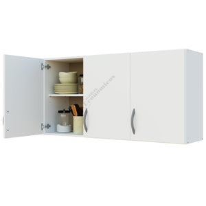 Alacena Organizador Cocina Armada 120cm - 3 Puertas - Estante Regulable